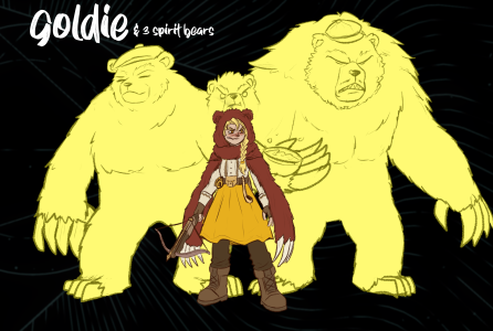 [Hero Concept] - Goldie and 3 Spirit Bears (with drawings) | Deadlock