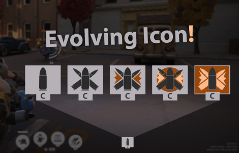 The icon would change depending   on how many stacks have been built.