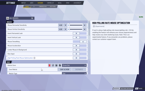 High Polling Rate Mouse Optimization